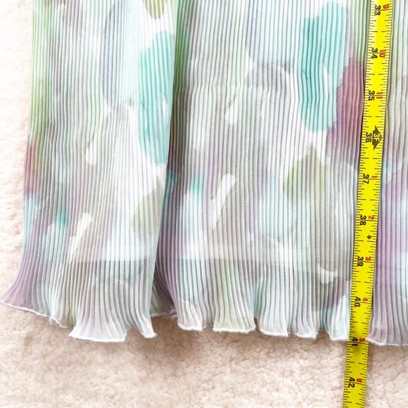 GANNI Watercolor Printed pleated georgette maxi skirt Size 38 NWT US 6 - Picture 15 of 15